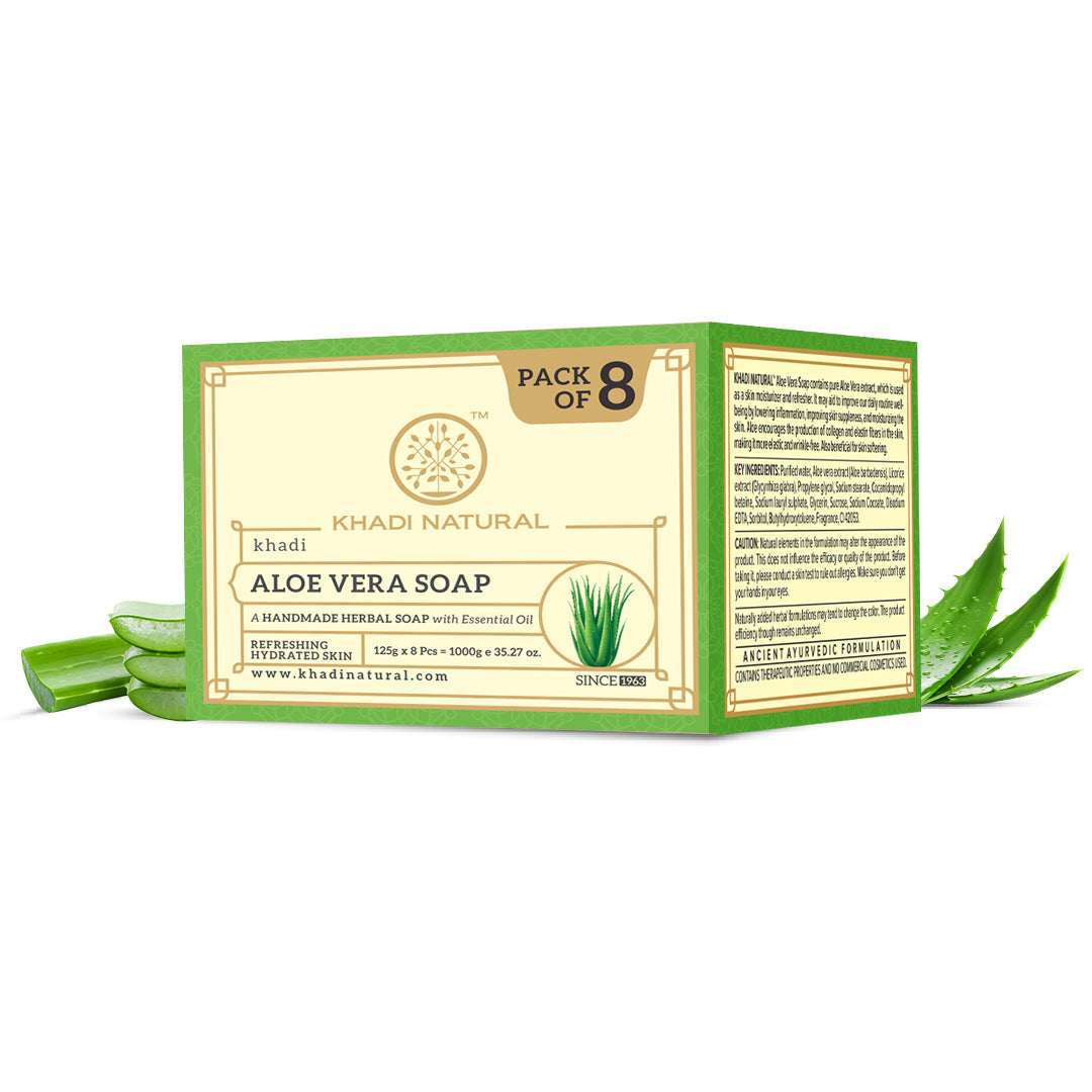 Aloe Vera Soap Combo Value Pack of 8 125gm Each