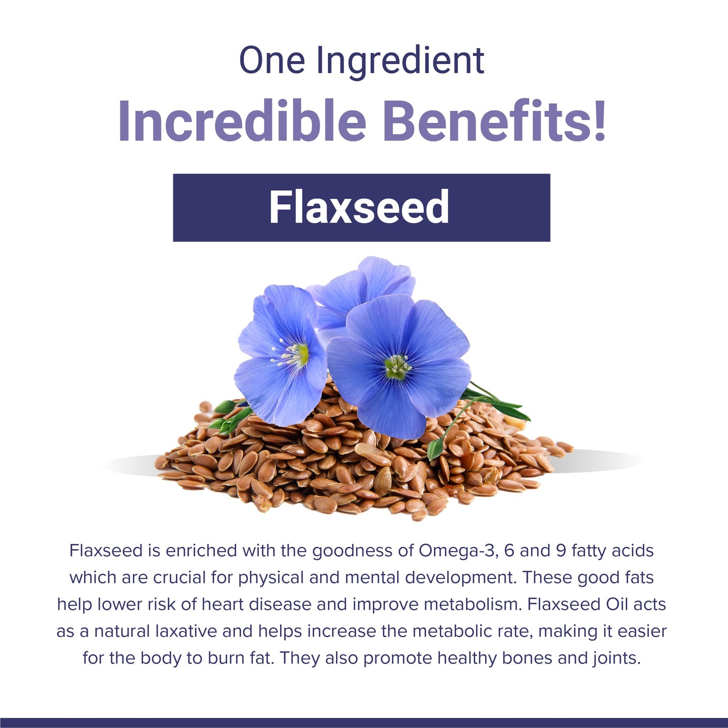 SupaSupp Flaxseed Oil Omega 3,6,9 | Essential Fatty Acids, Improves Metabolism, Heart And Brain Function | Health Supplement | 60 Veg Cap, 500 mg 500mg