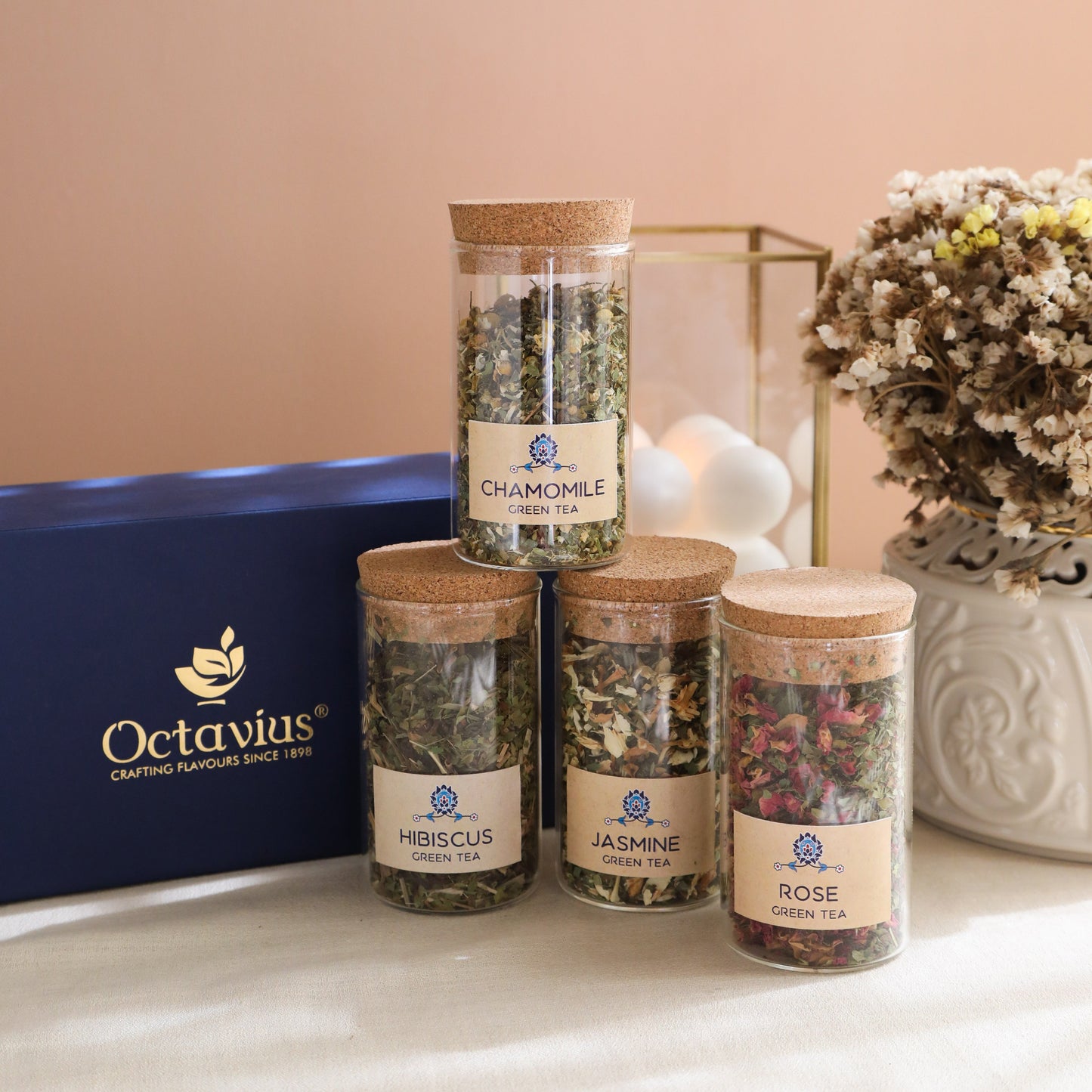 Tea Time Treasure-Floral Infusions (4 Assorted Loose Leaf Green Teas) 870g
