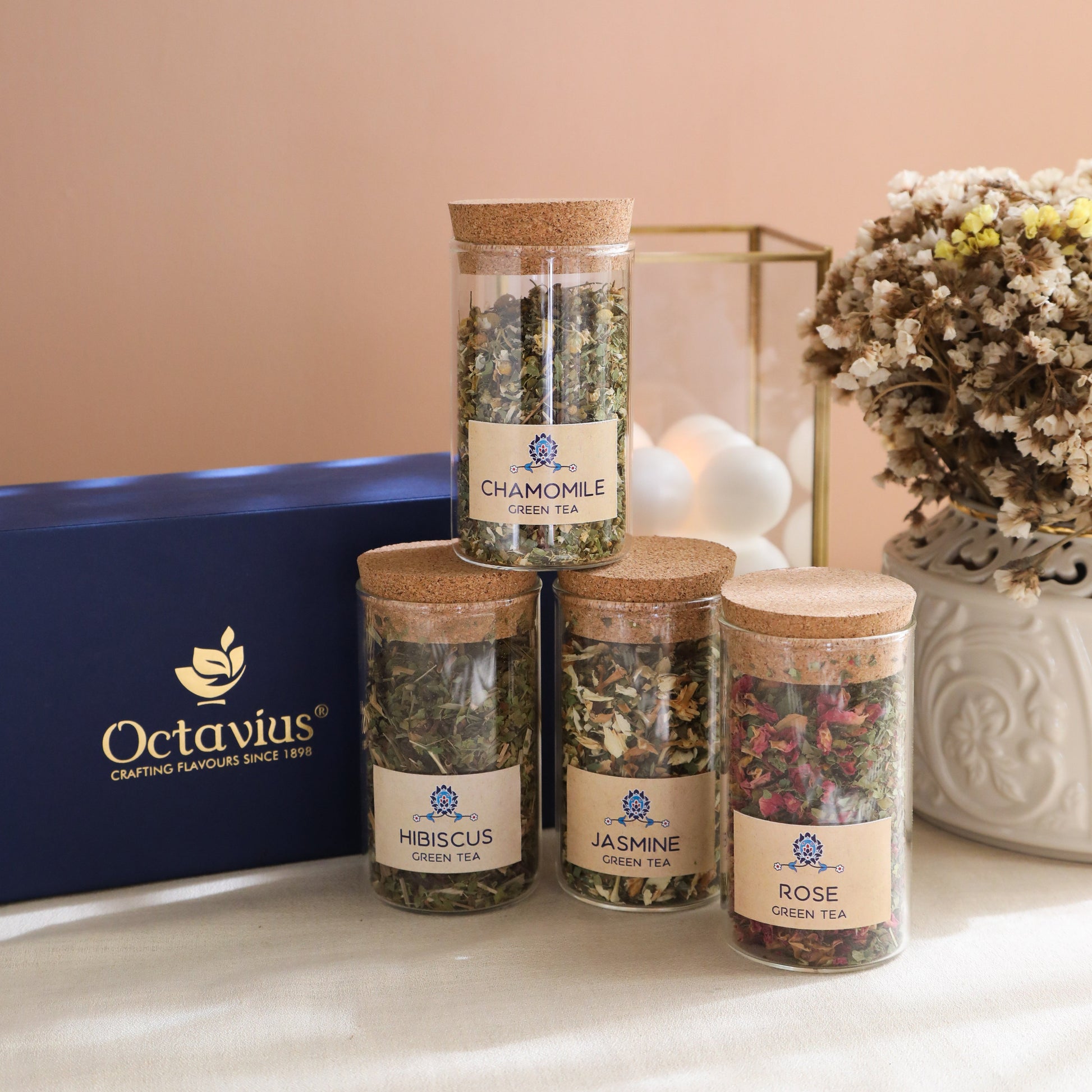 Tea Time Treasure-Floral Infusions (4 Assorted Loose Leaf Green Teas) 870g