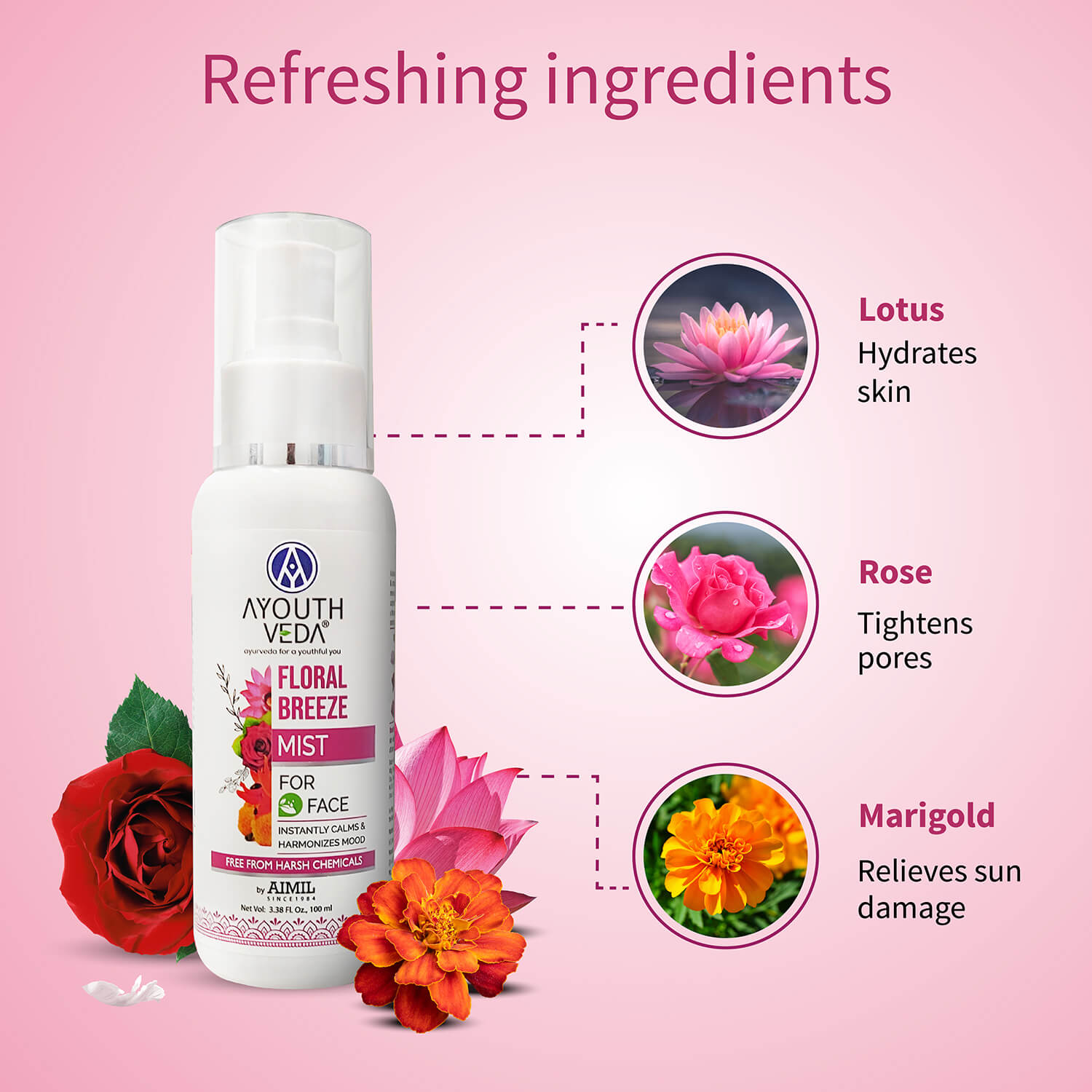 Floral Breeze Mist  to Keep Your Skin Hydrated All Day ( Net Qty-100ml) 100ml