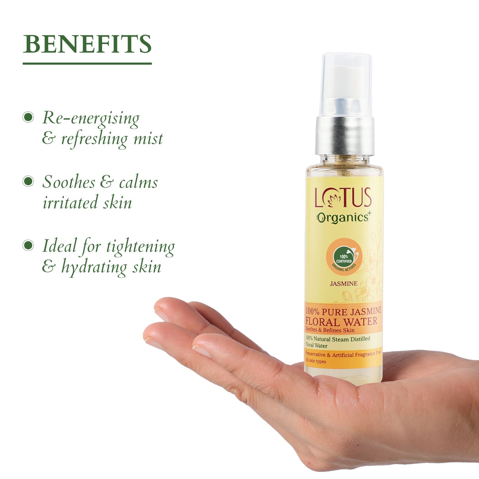 Organics+ 100% PURE JASMINE FLORAL WATER 