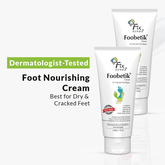 【Fixderma】 Foobetik Foot Cream 50g Pack of 2｜フーベティック フットクリーム 2個セット｜50gx2