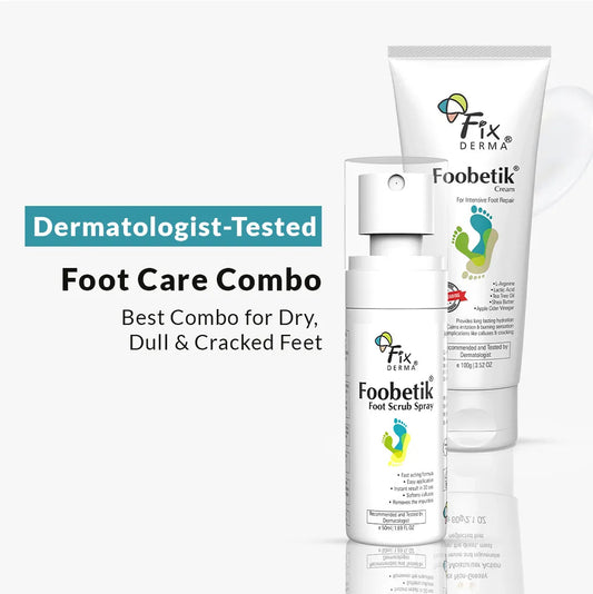 【Fixderma】 Foobetik Foot Scrub Spray and  Foot Cream｜フーベティック フットスクラブスプレー & フットクリーム｜100ml