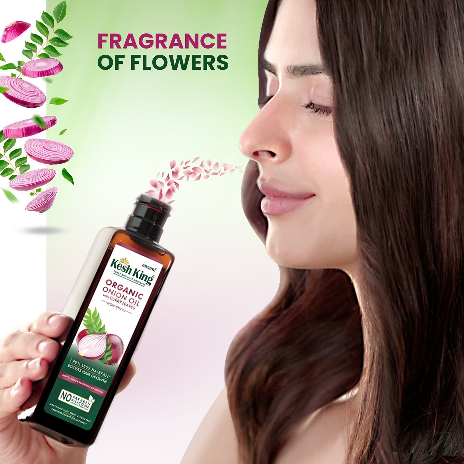Kesh King Organic Onion Oil With Curry Leaves 200 ml