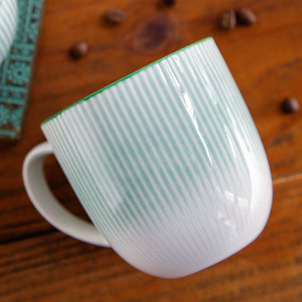Aura Lines Mint Glow Coffee Mug (Set of 2) – 350 ml 350ml