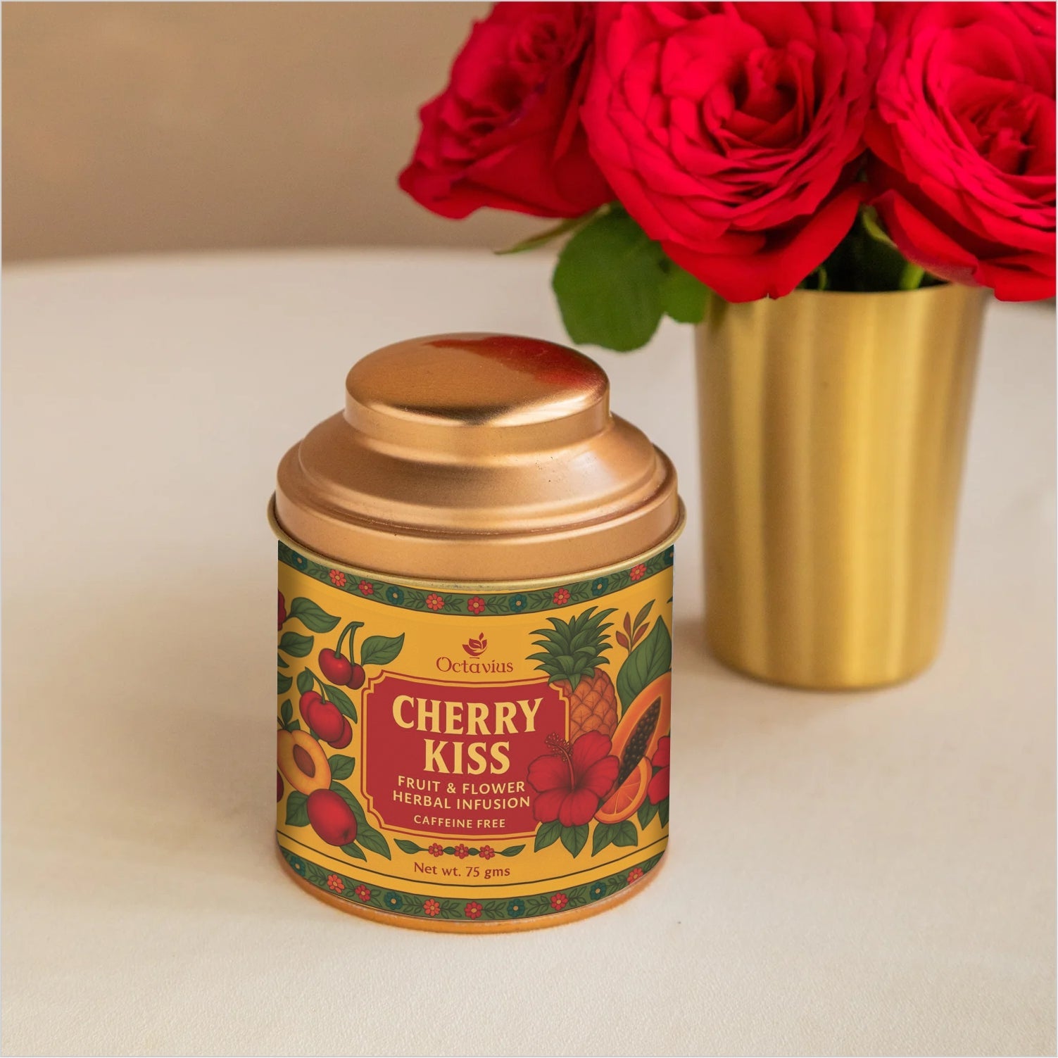 Octavius Cherry Kiss – Fruit & Flower Herbal Infusion (75g) 75g