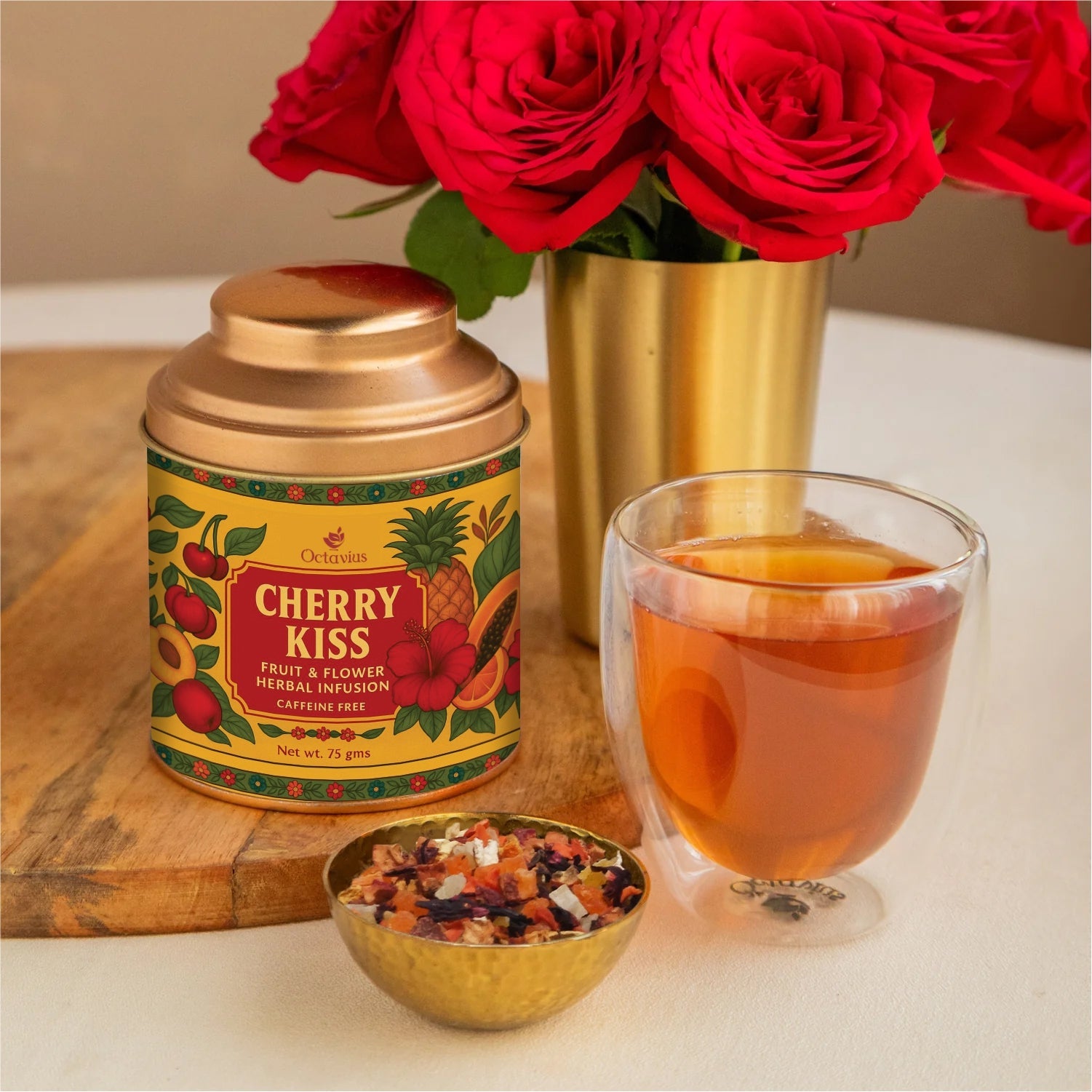 Octavius Cherry Kiss – Fruit & Flower Herbal Infusion (75g) 75g