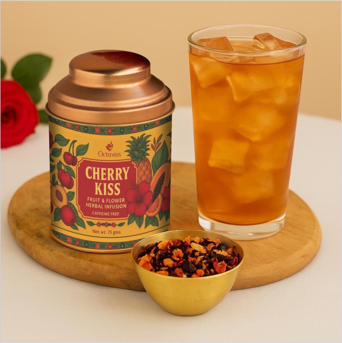 Octavius Cherry Kiss – Fruit & Flower Herbal Infusion (75g) 75g