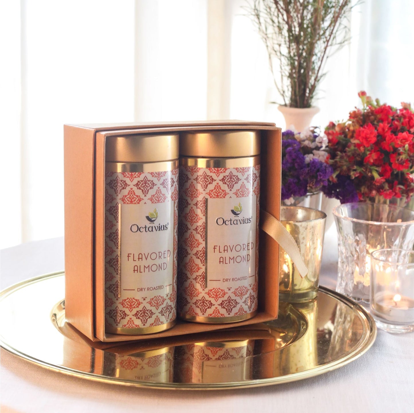 Gourmet Flavoured Almonds-Chocolate & Caramel (2 Tins) 780g