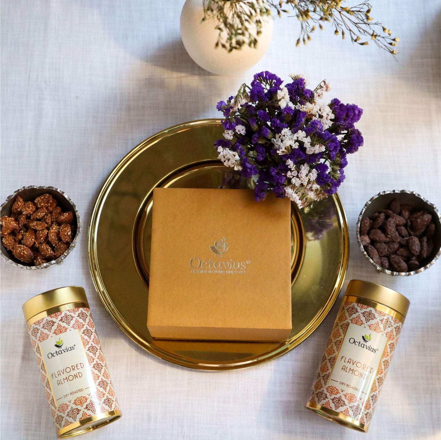 Gourmet Flavoured Almonds-Chocolate & Caramel (2 Tins) 780g