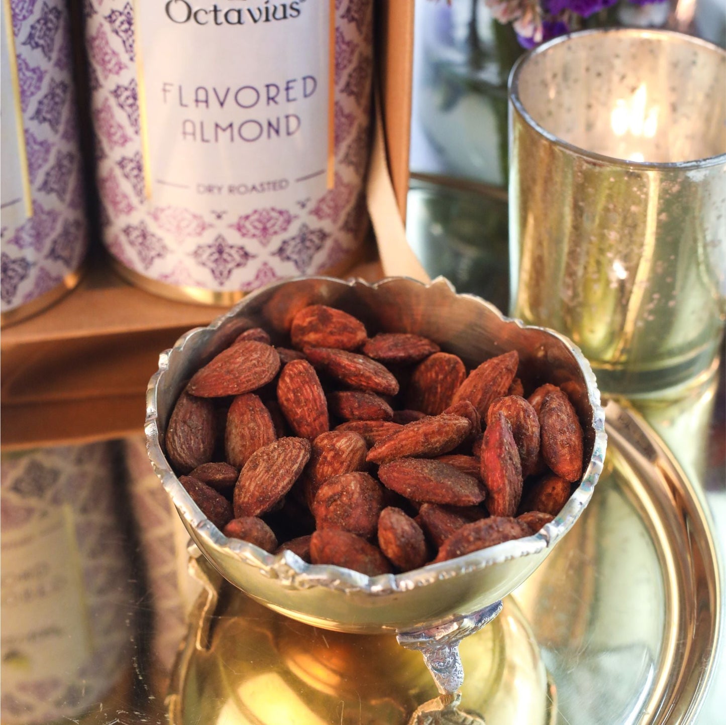 Gourmet Flavoured Almonds - Pudina &  Paprika (2 Tins) 650g
