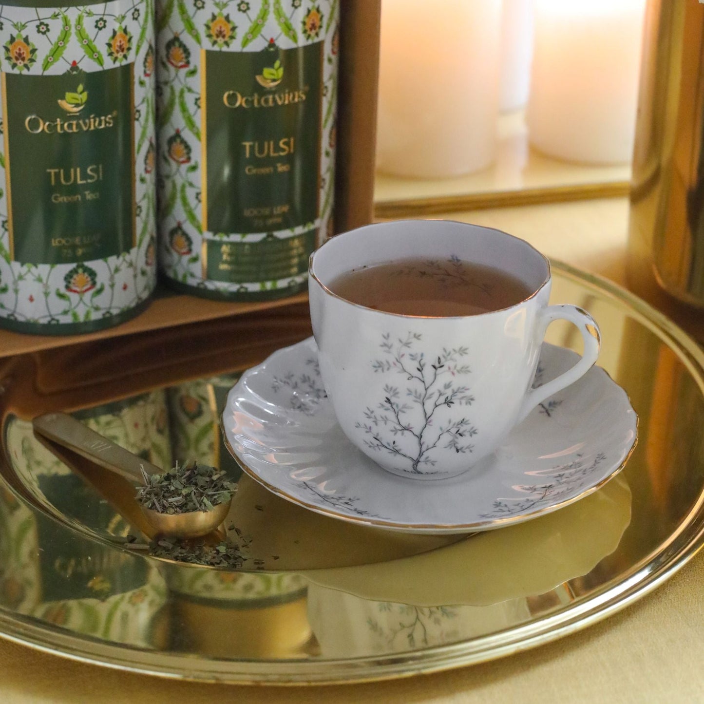 Gourmet Tea Collection-Truly Tulsi Green Teas (3 Tins) 1000g