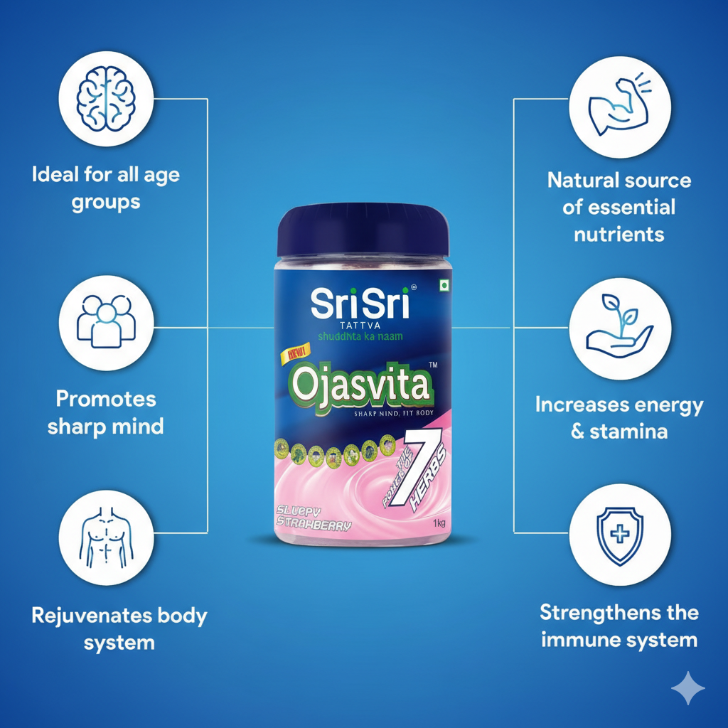 Strawberry Ojasvita  - Sharp Mind & Fit Body, 1 kg 1kg
