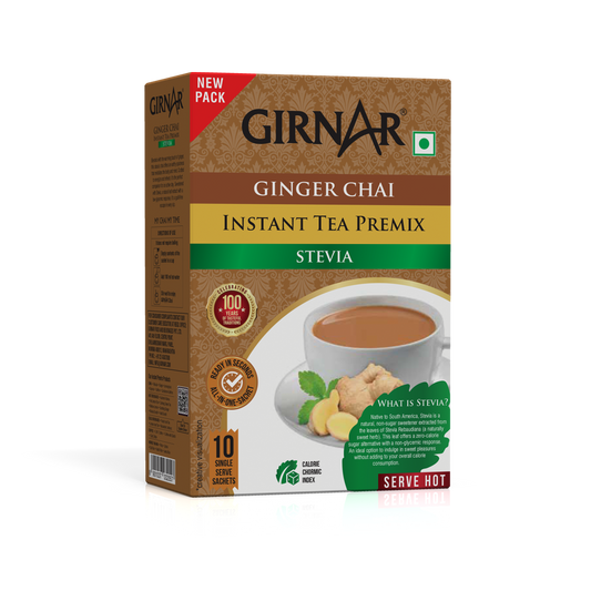 Instant Ginger Chai Premix With Stevia 10 Sachets