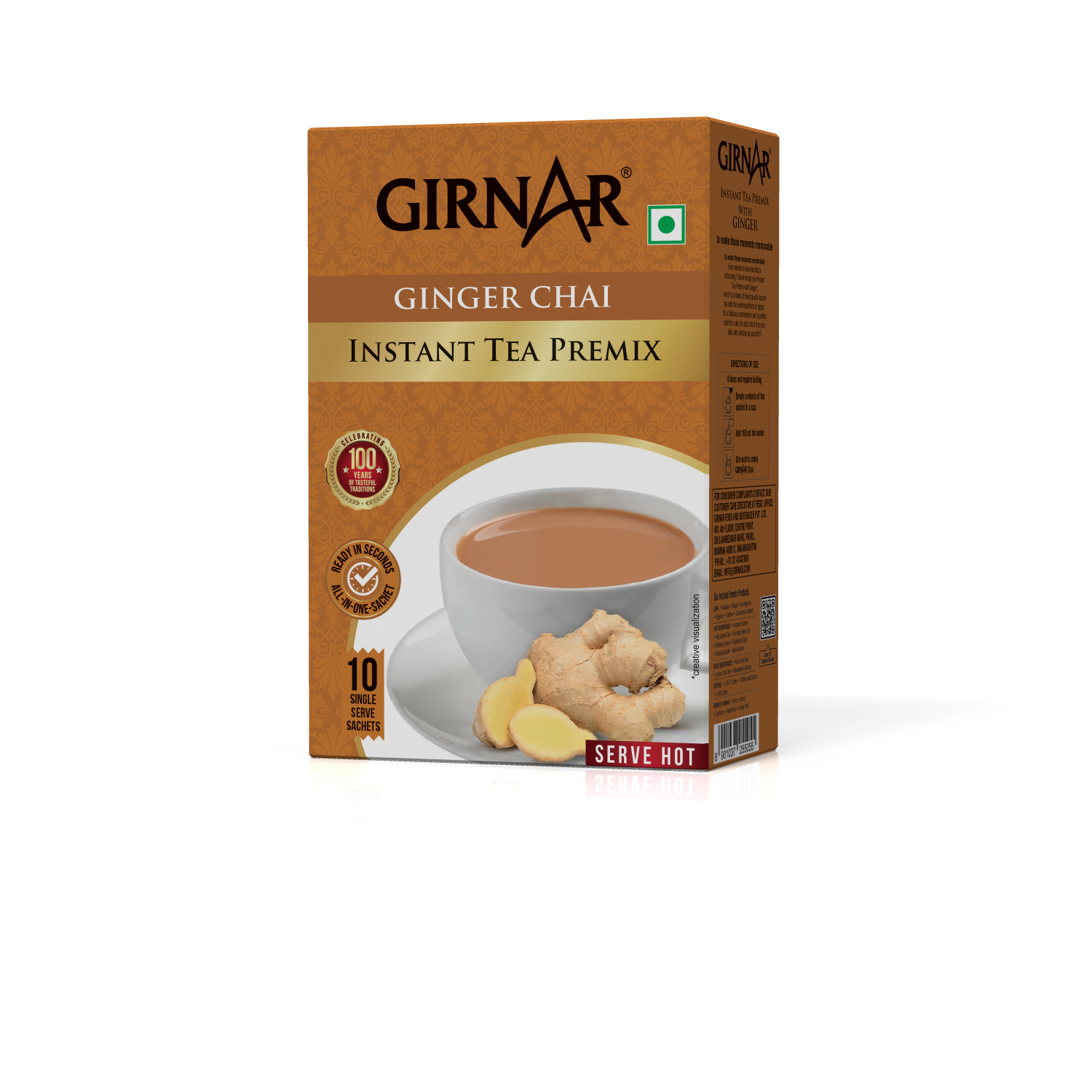 Instant Tea Premix With Ginger 36 Sachets
