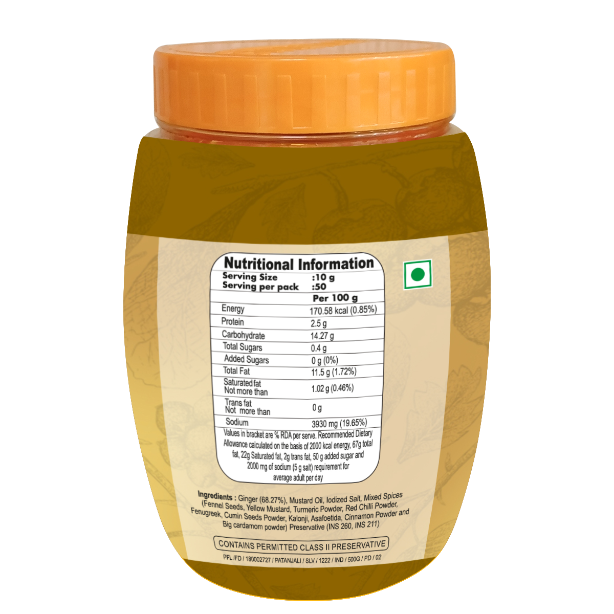 Patanjali Ginger Pickle 500g