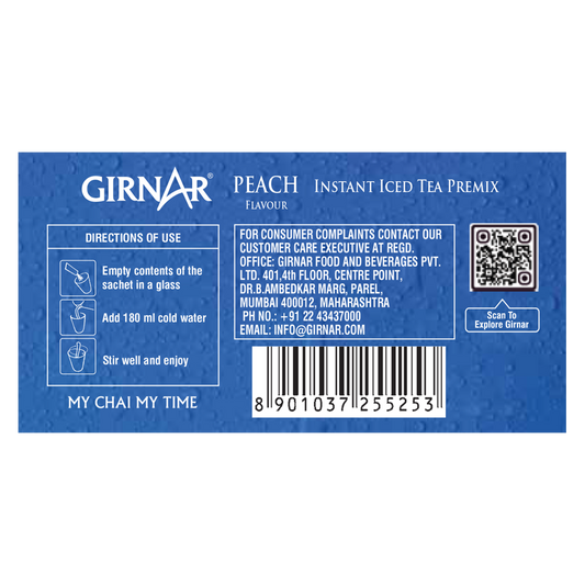 【Girnar】 Peach Iced Tea｜ピーチ アイスティー｜10 Sachets