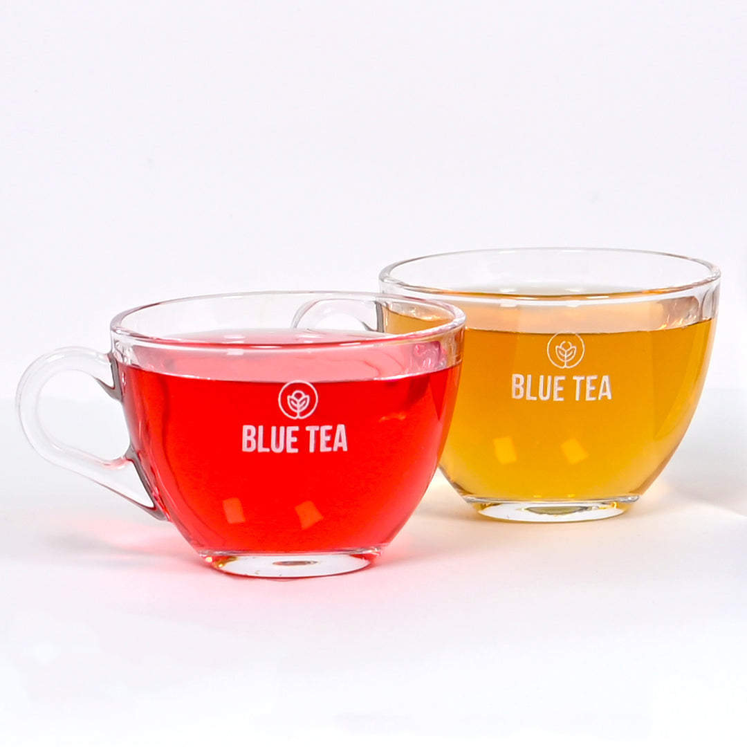Glass Crystal Tea Cups - Pack of 2 Pack of 2