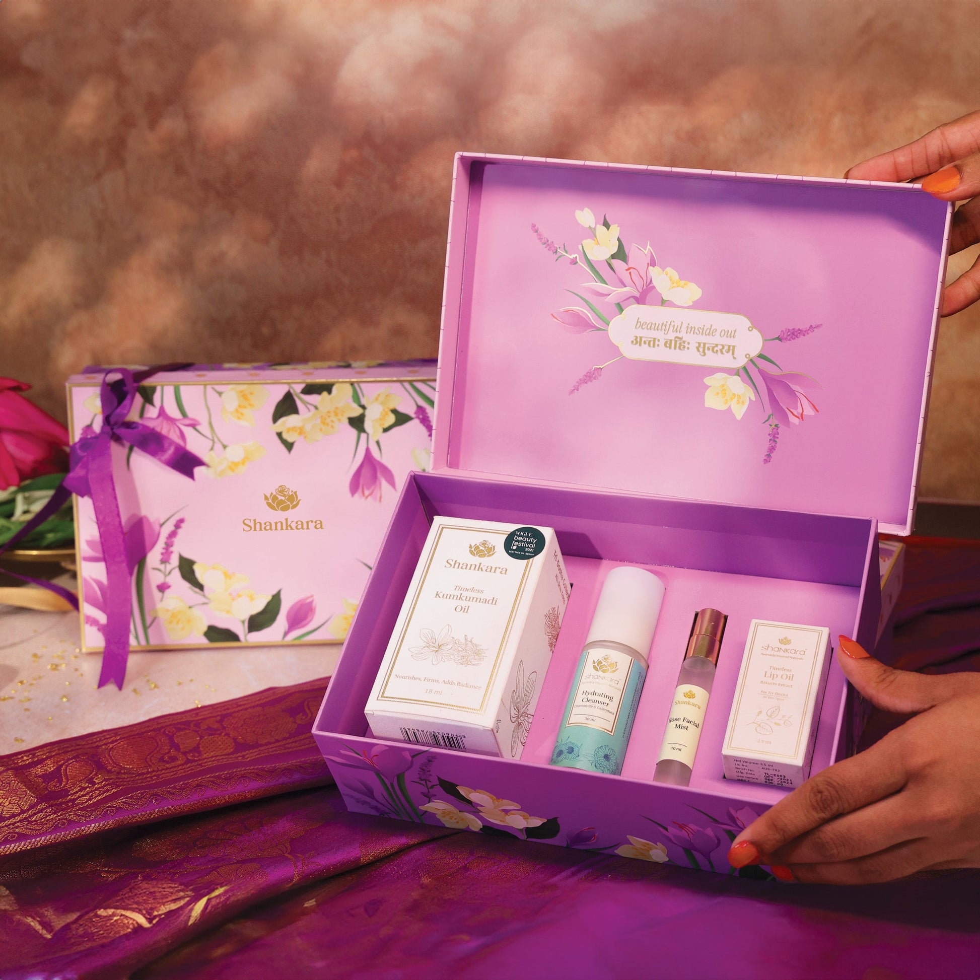 【Shankara Naturals India】 Glow with Saffron Gift Set｜ グロウ ウィズ サフラン ギフトセット｜ 200g