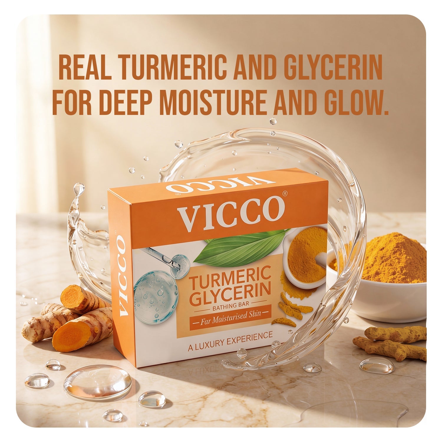 【Vicco】 Turmeric Glycerin Bathing Bar｜ターメリック グリセリン バスソープ｜100g