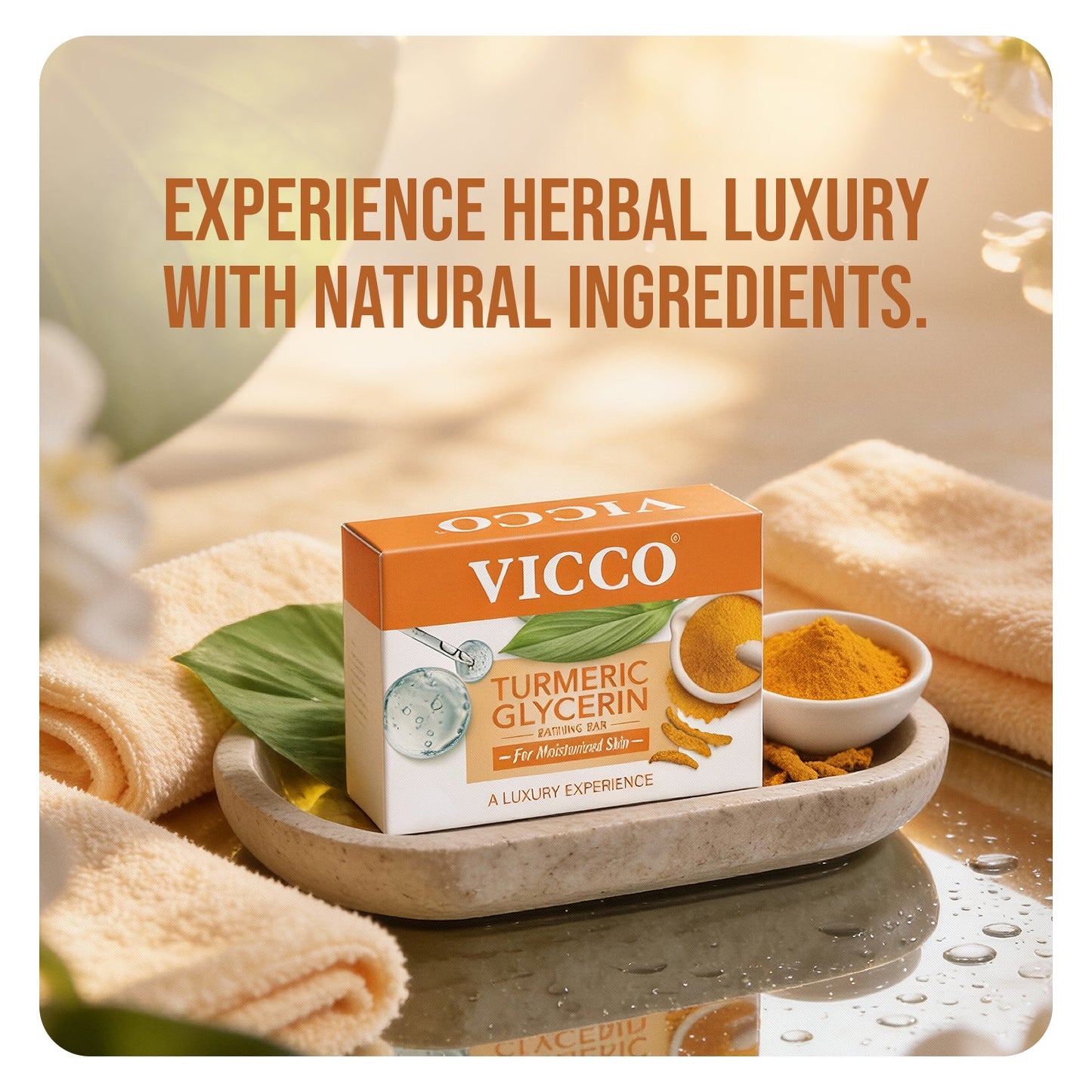 【Vicco】 Turmeric Glycerin Bathing Bar｜ターメリック グリセリン バスソープ｜50g