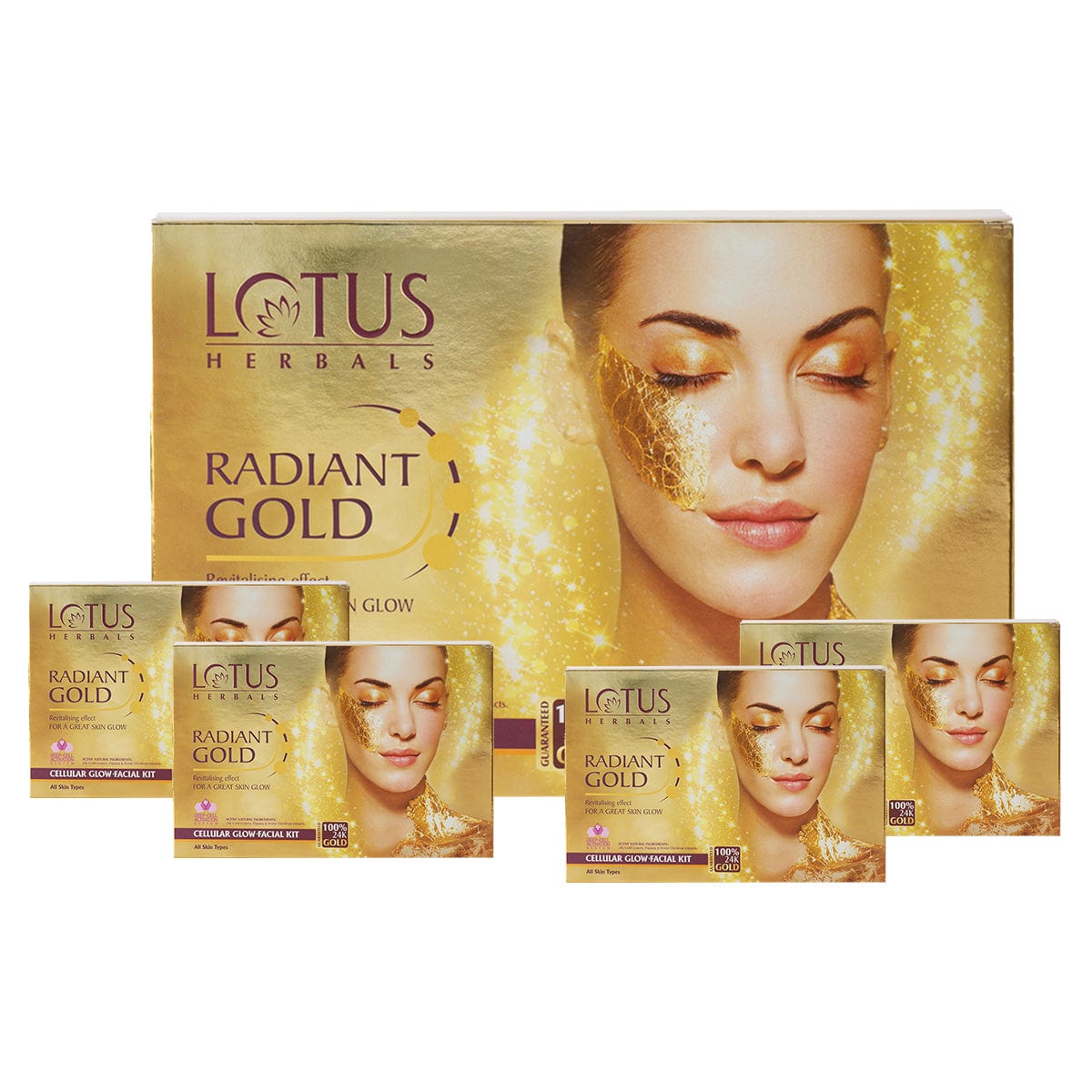 Radiant Gold Cellular Glow Salon Grade 4 Facial Kit 148g
