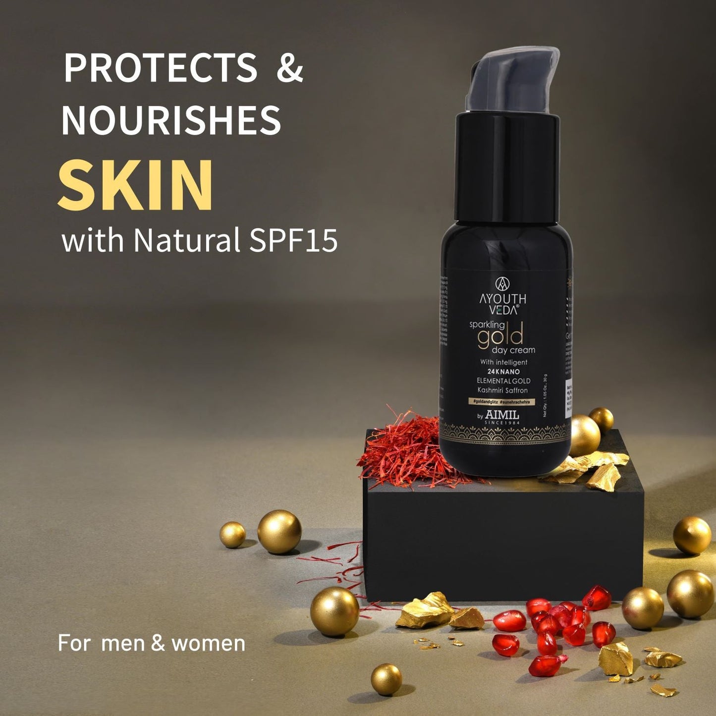 Sparkling Gold Day Cream With 24k Gold & Saffron - 50g 50g