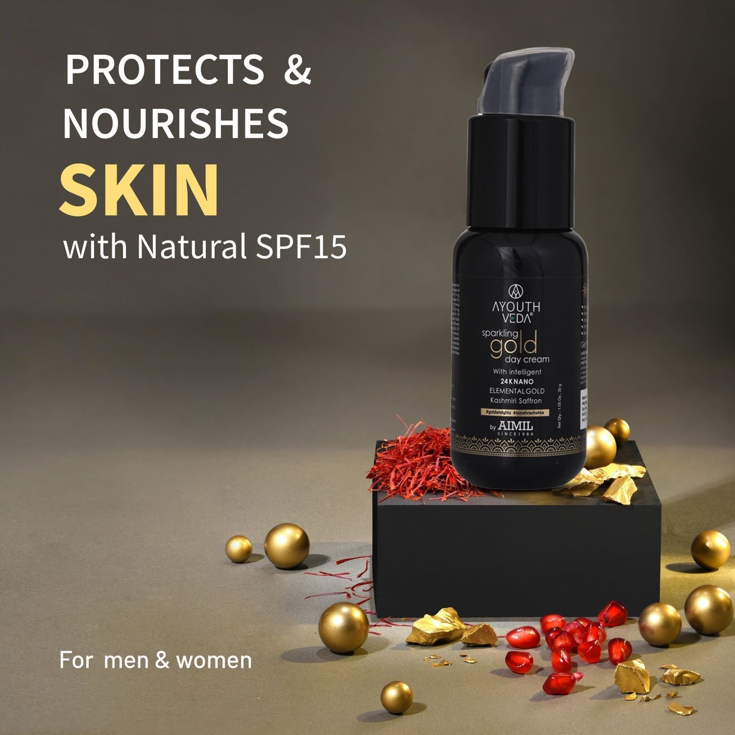 Sparkling Gold Day Cream With 24k Gold & Saffron - 50g 50g