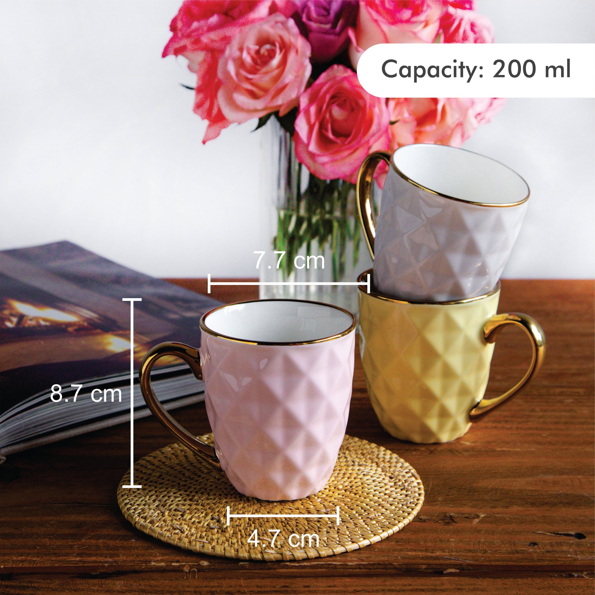 Golden Aura Teacup Set (6 pcs) – 200 ml each 6pcs