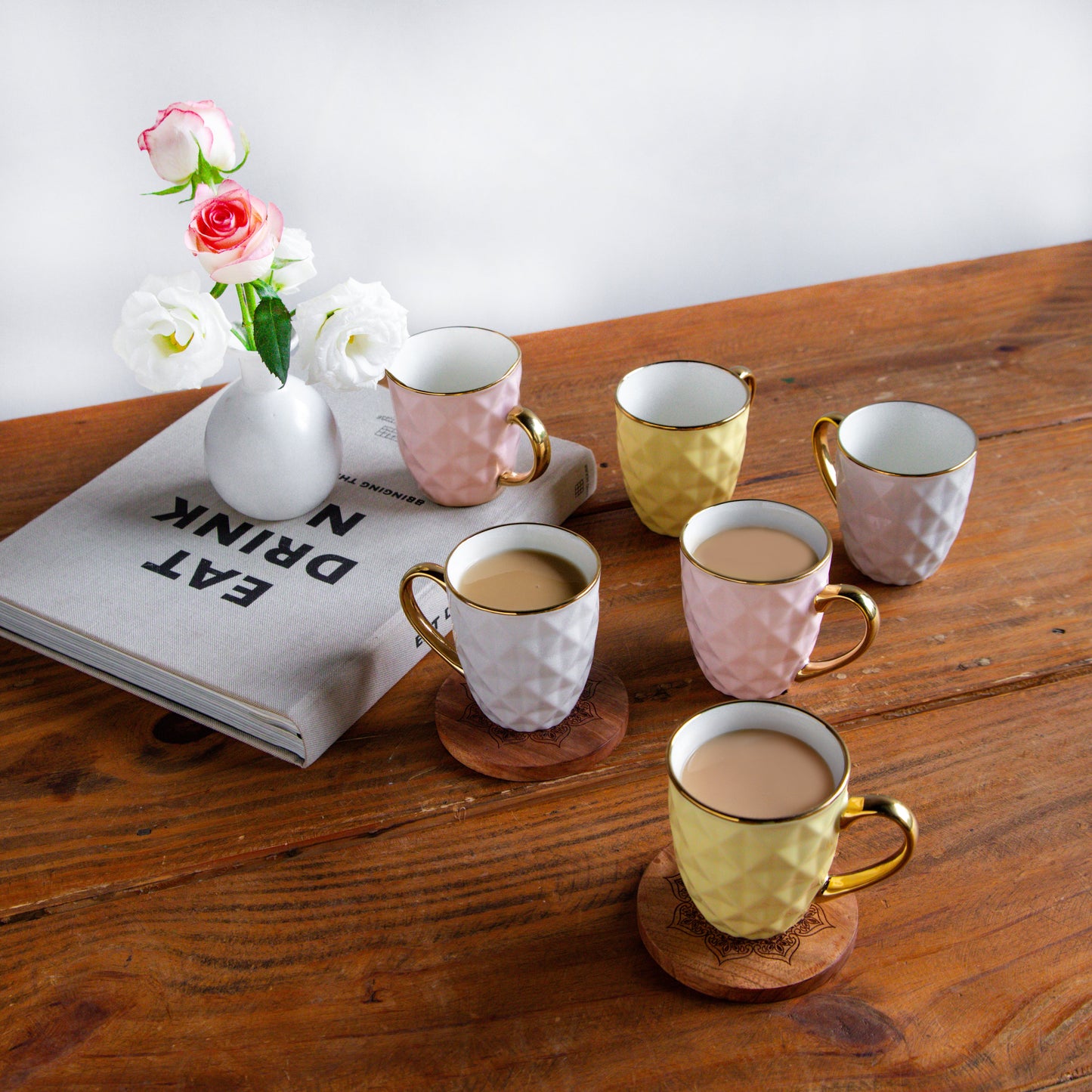 Golden Aura Teacup Set (6 pcs) – 200 ml each 6pcs