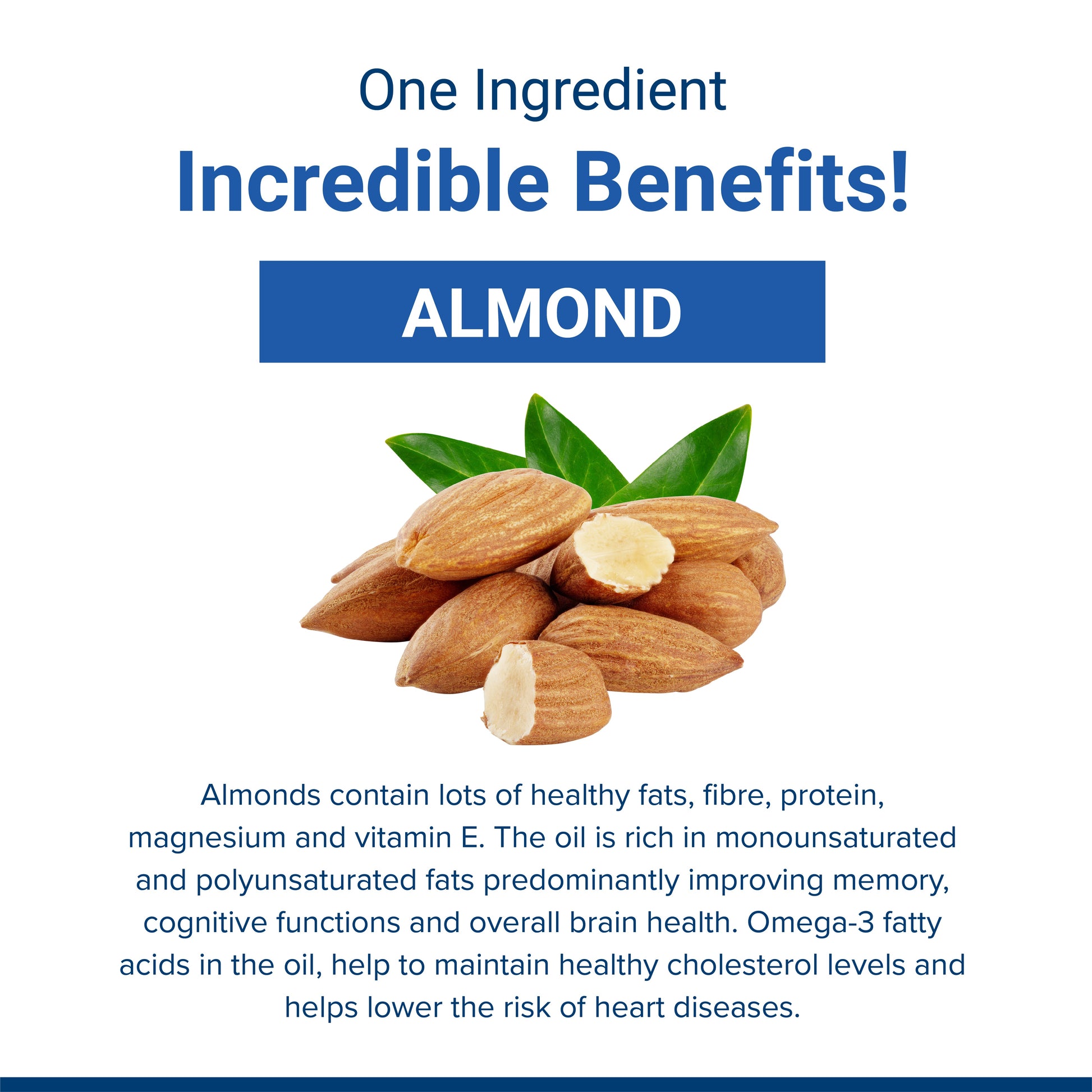 SupaSupp Almond Oil Memo Charge | Improves Memory, Enhances Longevity, Supports Nervous System | Vitamin E | Health Supplement | 60 Veg Cap, 500 mg 500mg