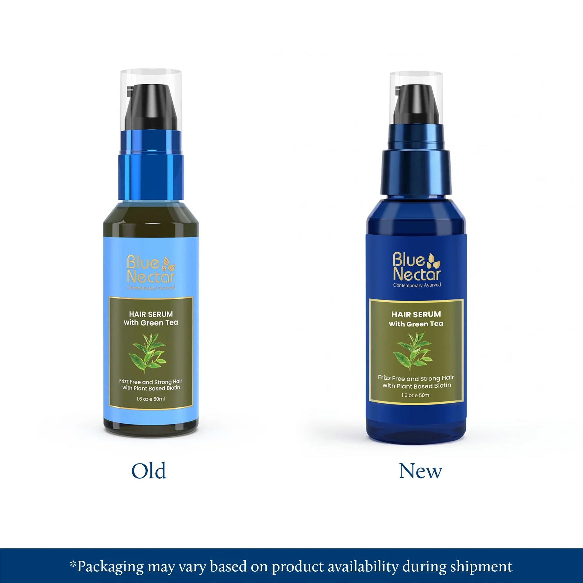 Green Tea Hair Serum for Frizzy Hair with Plant Based Biotin(12 herbs, 50ml) 50ml