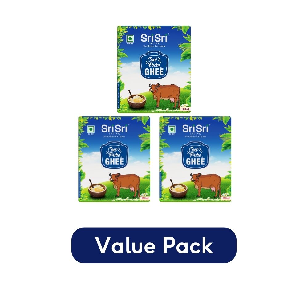 【Sri Sri Tattva】 Cow Pure Ghee｜ カウ ピュア ギー｜ 500ml×3