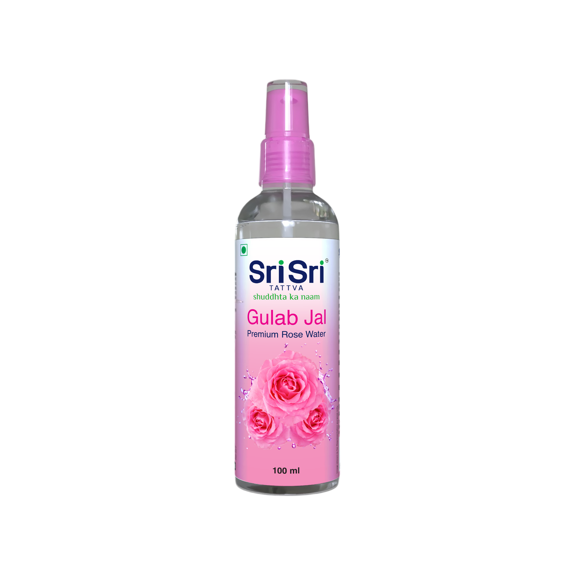 【Sri Sri Tattva】 Gulab Jal Premium Rose Water Toner Cleanser Moisturizer Spray Bottle｜ グラブジャル プレミアム ローズウォーター トナー クレンザー モイスチャライザー スプレーボトル｜ 100ml