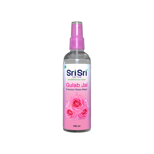 【Sri Sri Tattva】 Gulab Jal Premium Rose Water Toner Cleanser Moisturizer Spray Bottle｜ グラブジャル プレミアム ローズウォーター トナー クレンザー モイスチャライザー スプレーボトル｜ 100ml