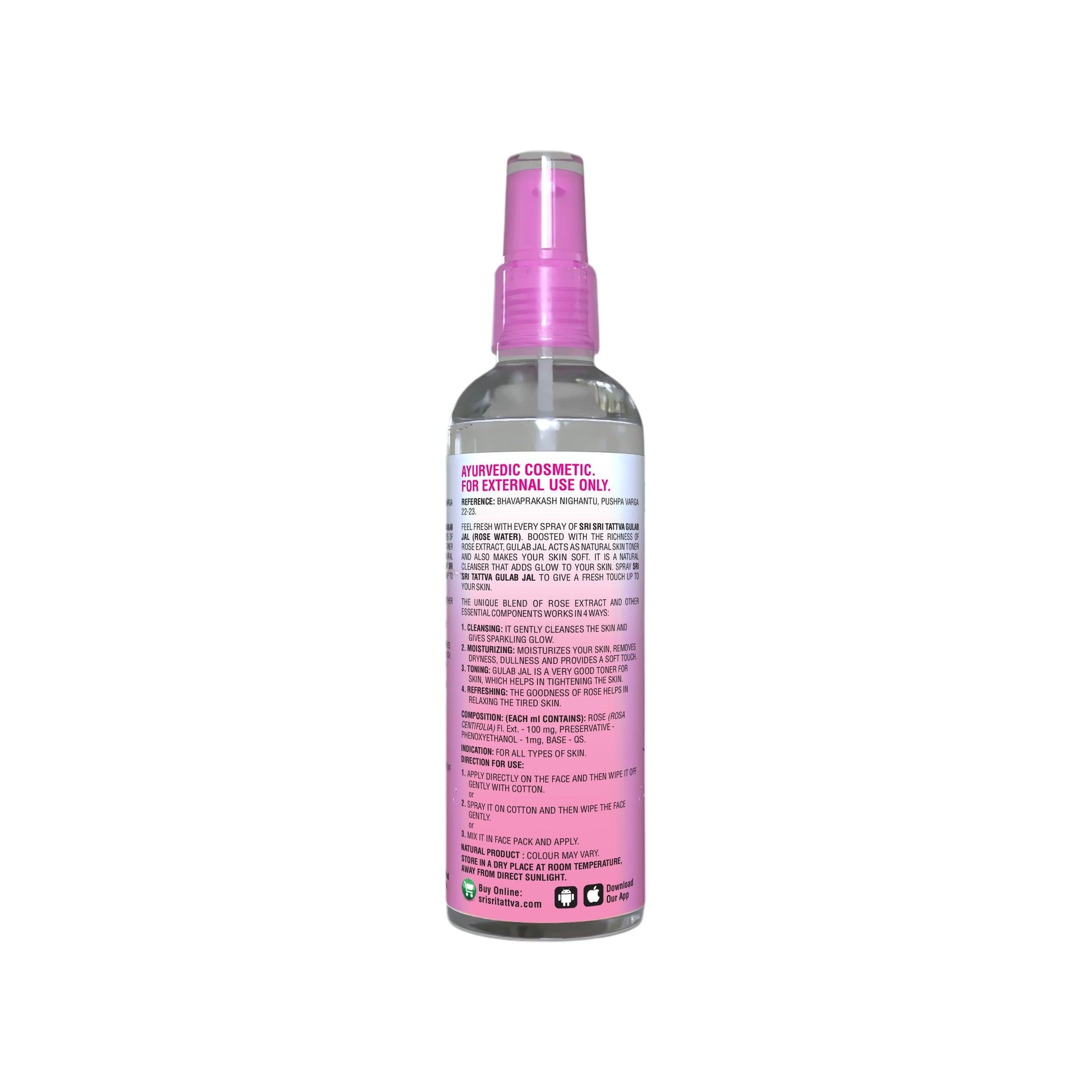 Gulab Jal - Premium Rose Water | Toner Cleanser Moisturizer | Spray Bottle | 50 ml 50ml