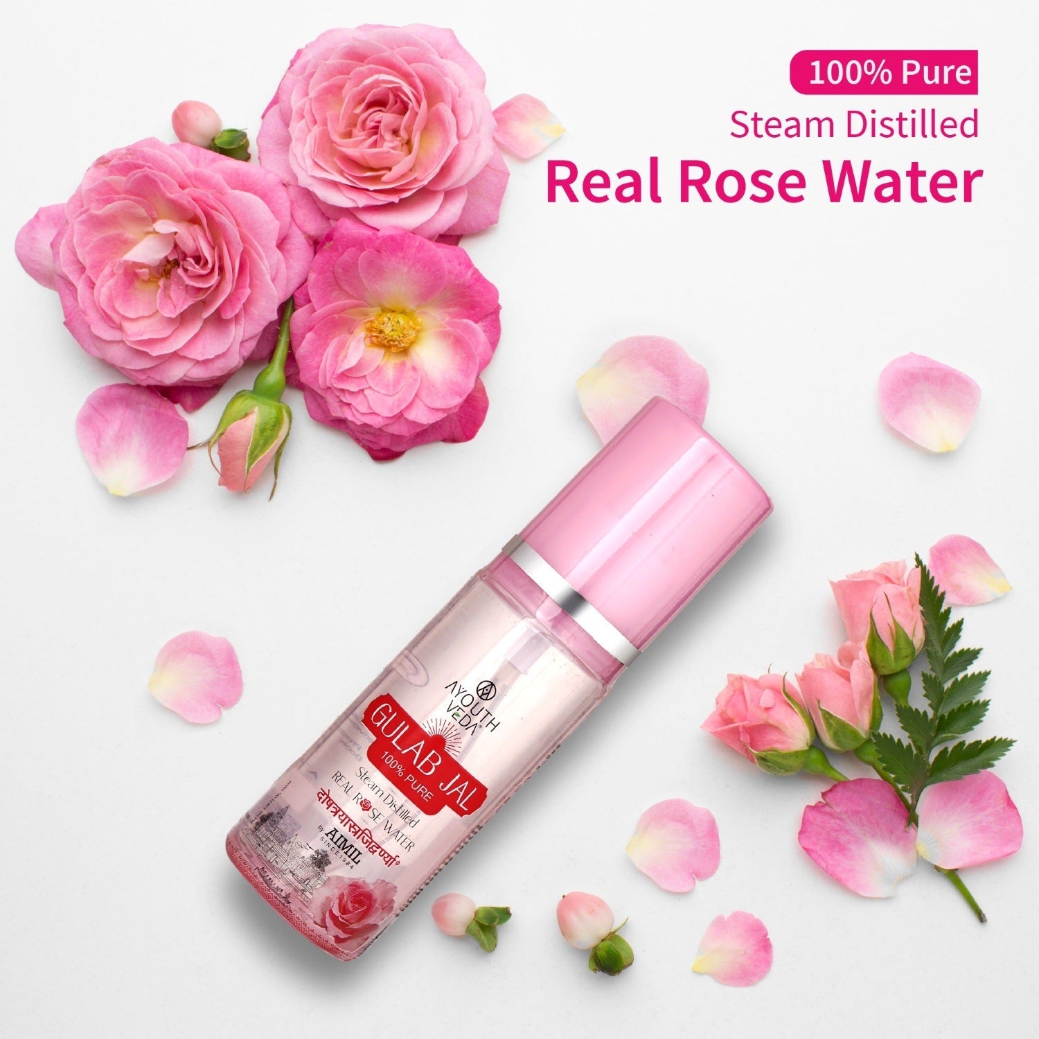 Gulab Jal | 100% Pure Rose Essential Oil | Therapeutic-Grade | Promotes Relaxation, Calms Mind & Uplifts Mood | Steam-Distilled Rose Oil | 15 ml 15ml