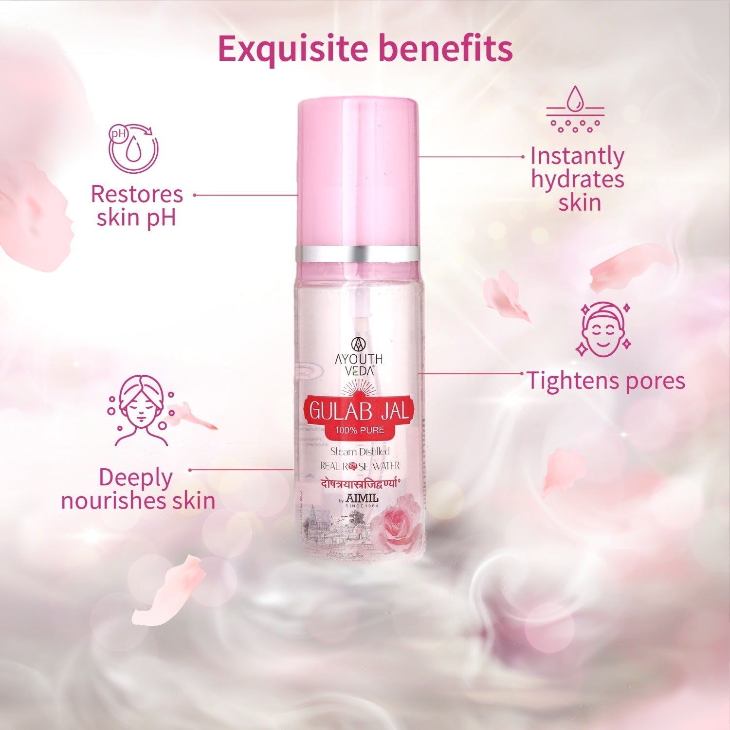 Gulab Jal | 100% Pure Rose Essential Oil | Therapeutic-Grade | Promotes Relaxation, Calms Mind & Uplifts Mood | Steam-Distilled Rose Oil | 15 ml 15ml