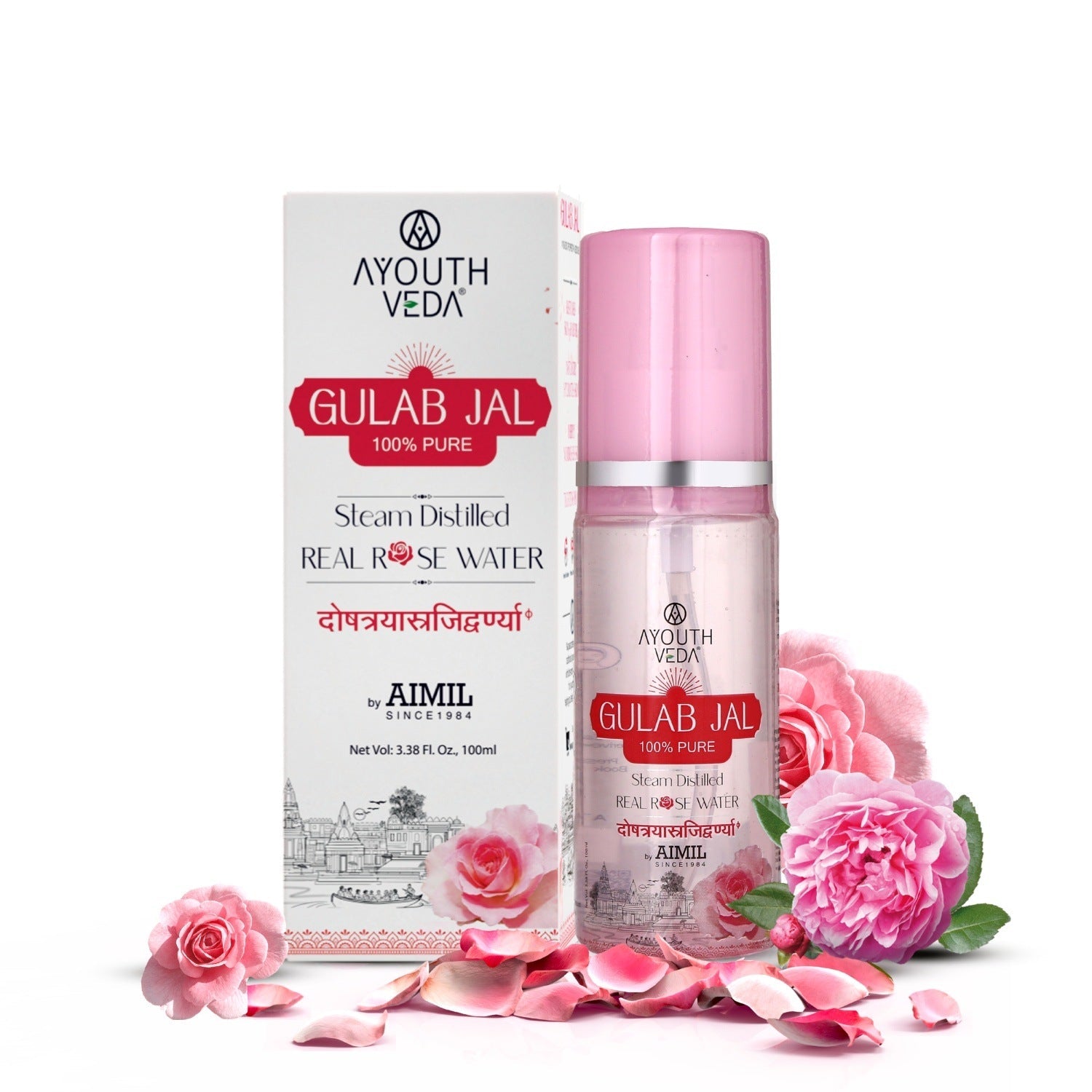 Gulab Jal | 100% Pure Rose Essential Oil | Therapeutic-Grade | Promotes Relaxation, Calms Mind & Uplifts Mood | Steam-Distilled Rose Oil | 15 ml 15ml