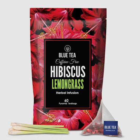 Hibiscus Lemongrass Herbal Tea - 60 Tea Bags 60 Tea Bags