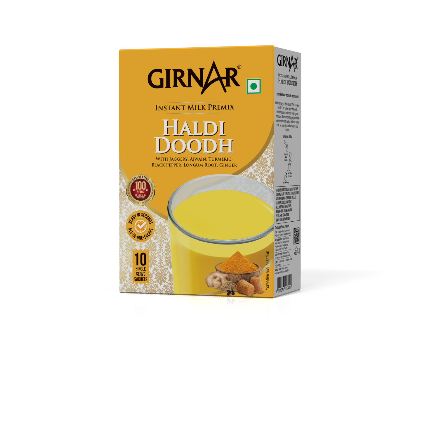 Instant Milk Premix Haldi Doodh 10 Sachets