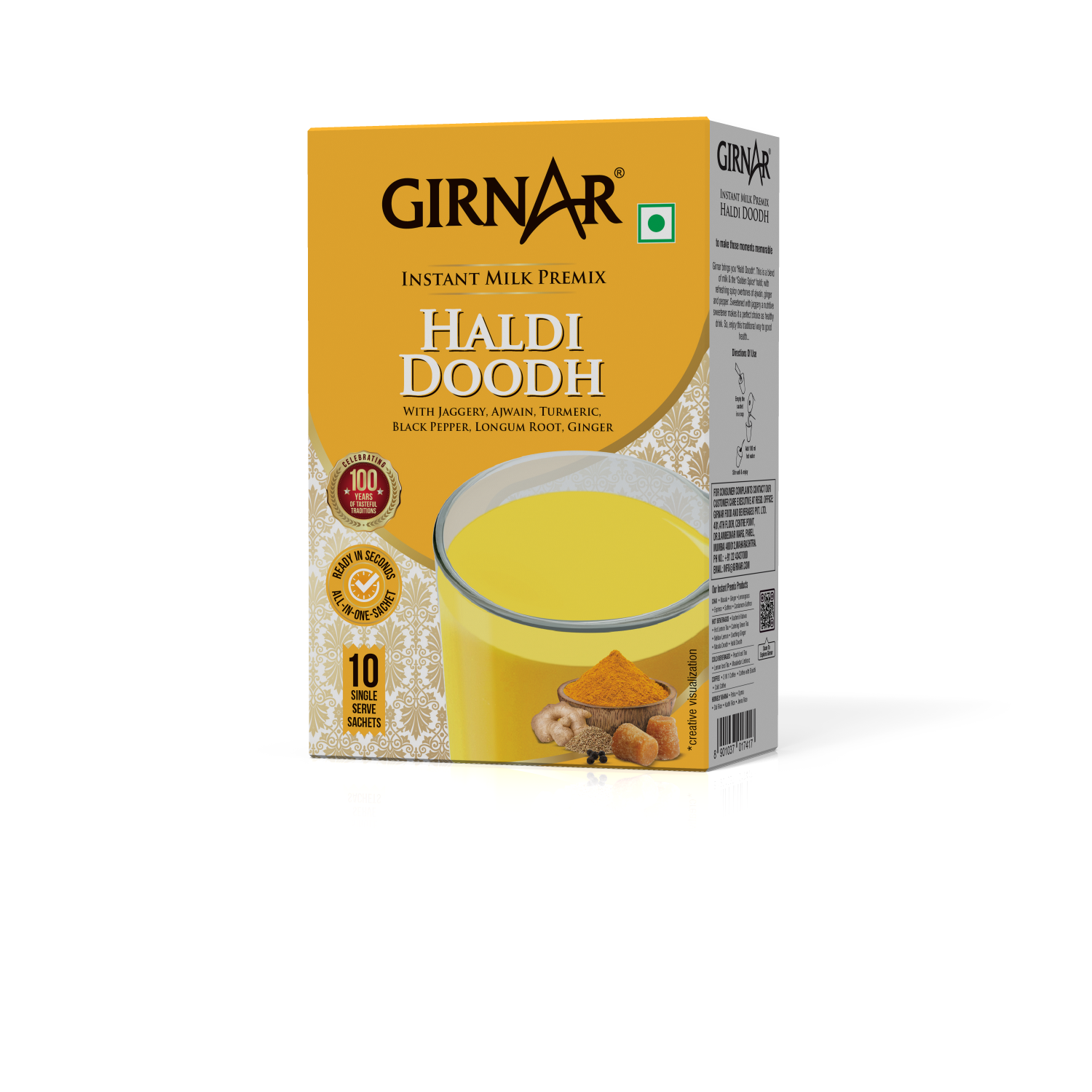 Instant Milk Premix Haldi Doodh 10 Sachets