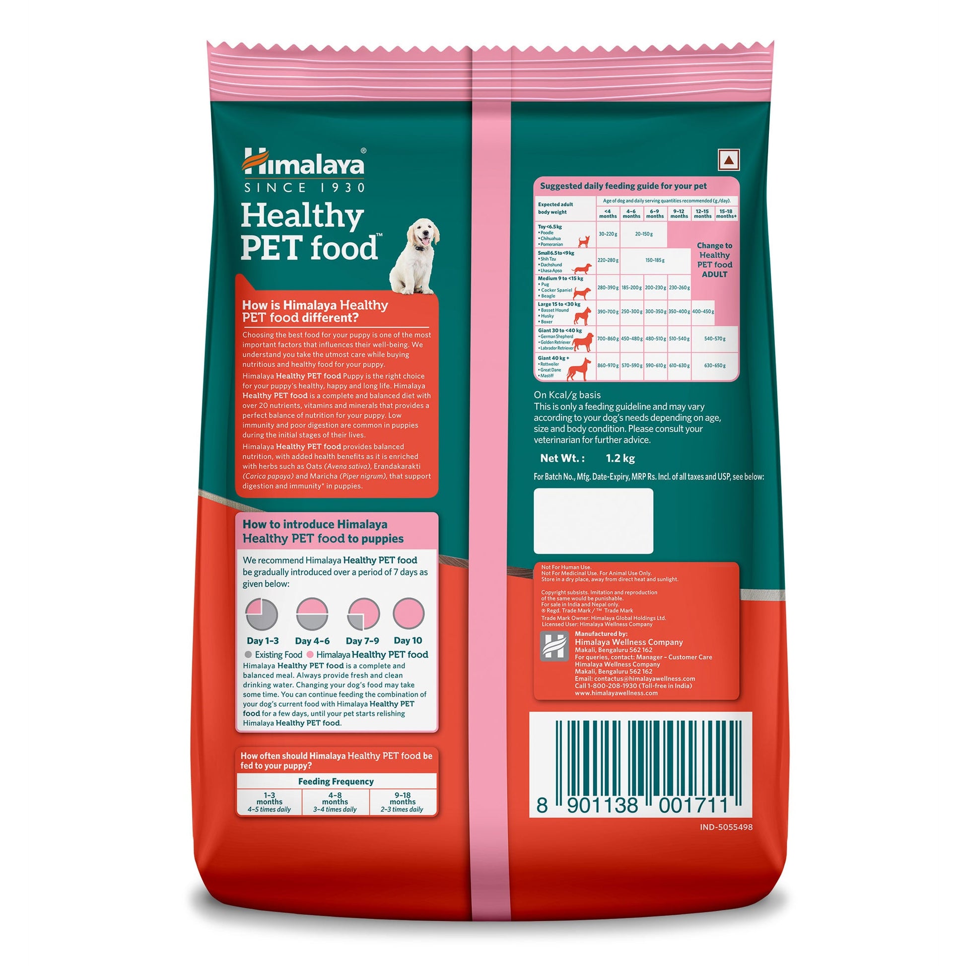 Healthy Pet Food Puppy - Chicken & Milk 1.2 Kg