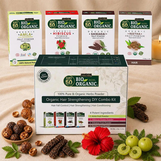 【Indus Valley】 Hair Strengthening Pack DIY Combo Kit - 120gm｜ヘア ストレンスニングパック DIYコンボキット｜120g