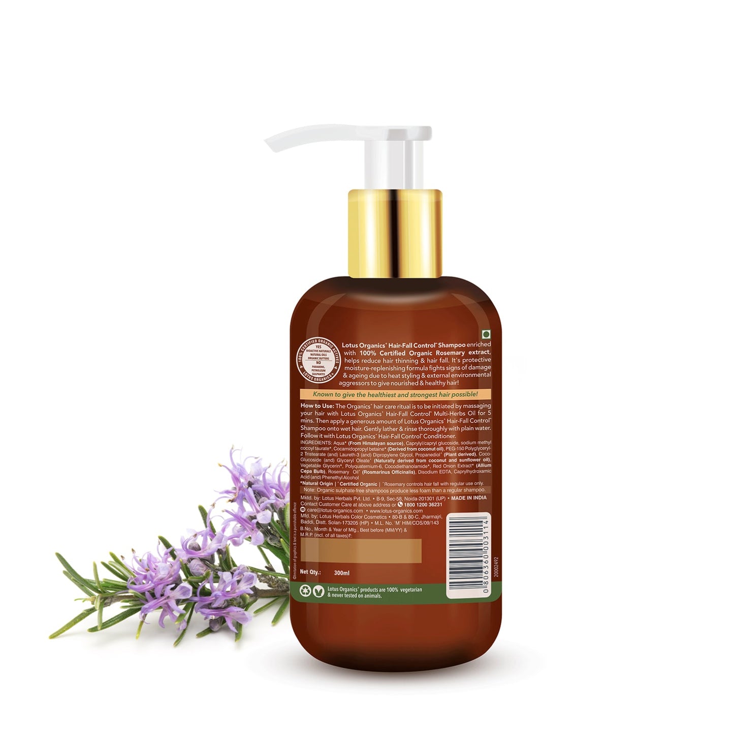 Organics+ Hair Fall Control Shampoo 