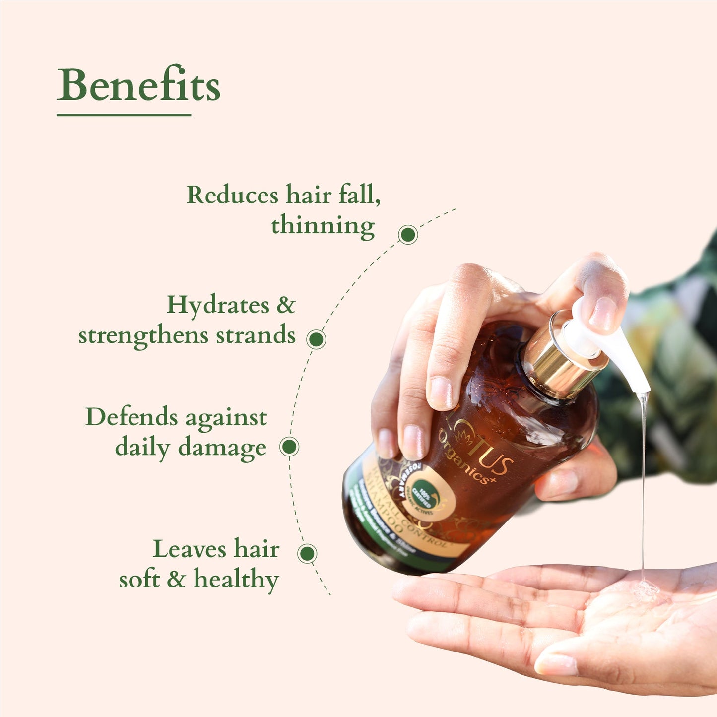 Organics+ Hair Fall Control Shampoo 