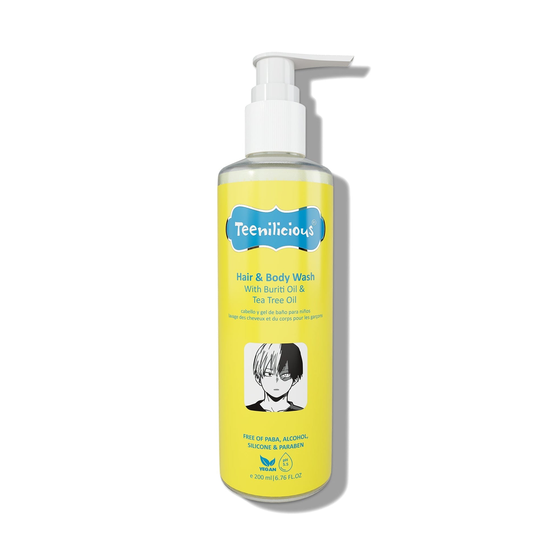 Teenilicious Hair & Body Wash For Men & Women With Buriti Oil & Tea Tree Oil