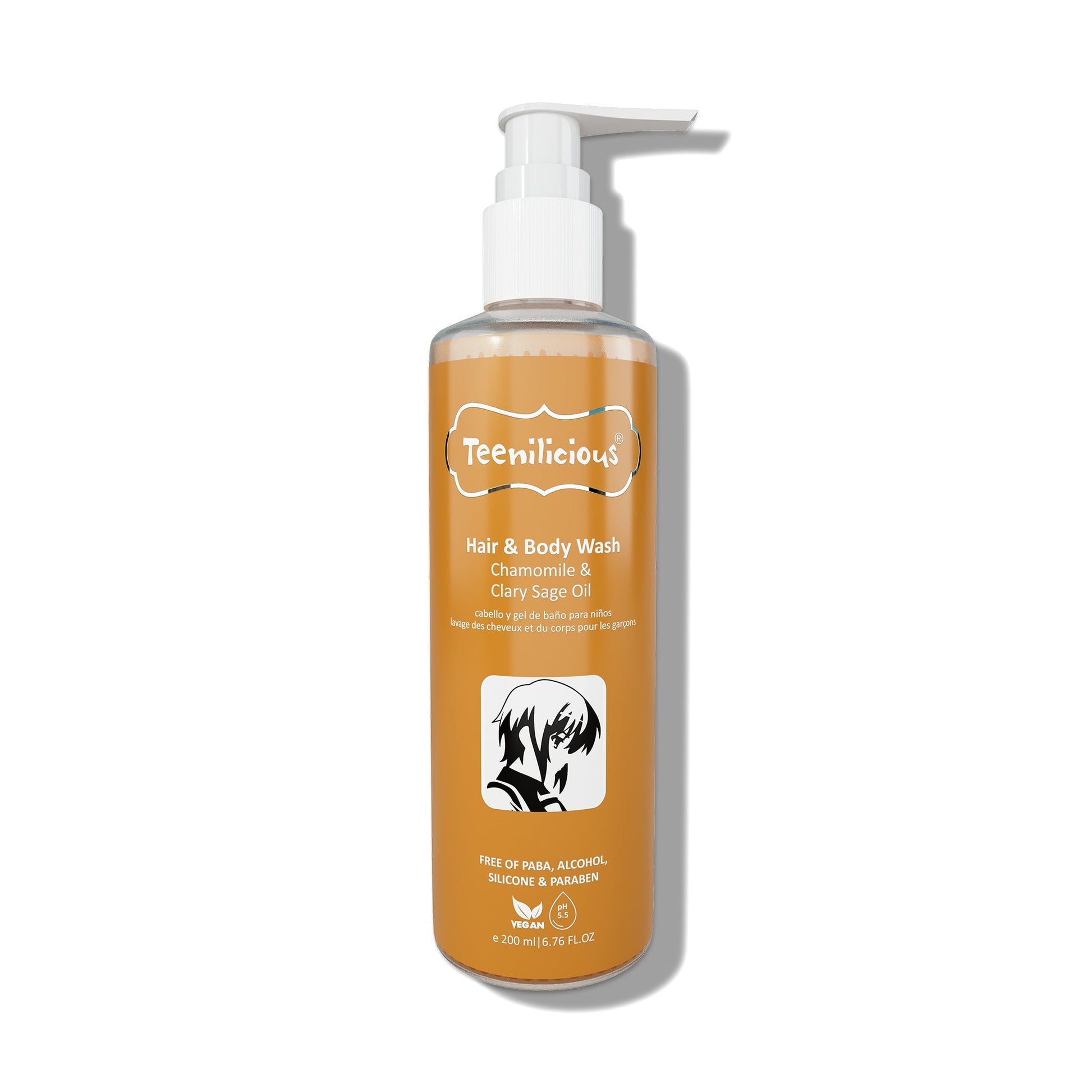 Teenilicious Hair & Body Wash For Men & Women With Chamomile & Clary Sage Oil