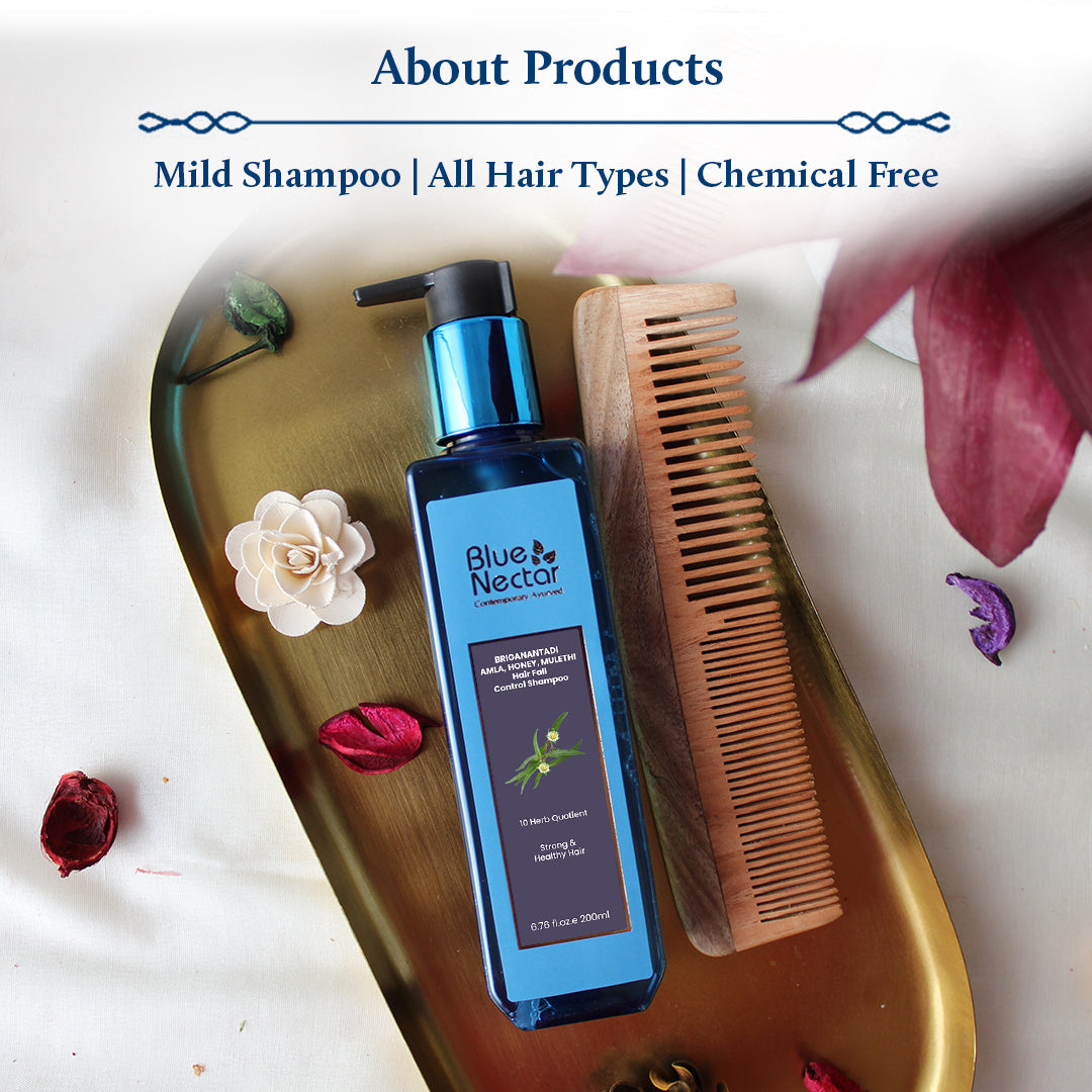 Briganantadi Amla, Honey and Mulethi Hair Fall Control Shampoo (10 Herbs, 200 ml) 200ml